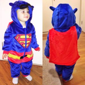 Macacão de inverno bebê menino superman